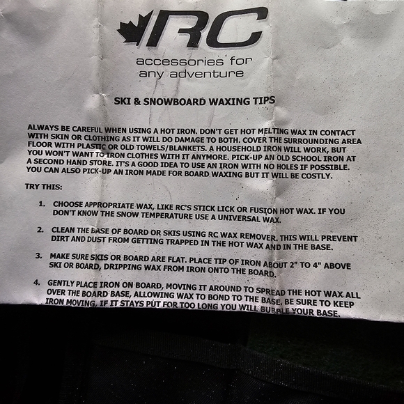 RC Ski and Snowboard Waxing Kit - Used see description - Picture 8 of 9